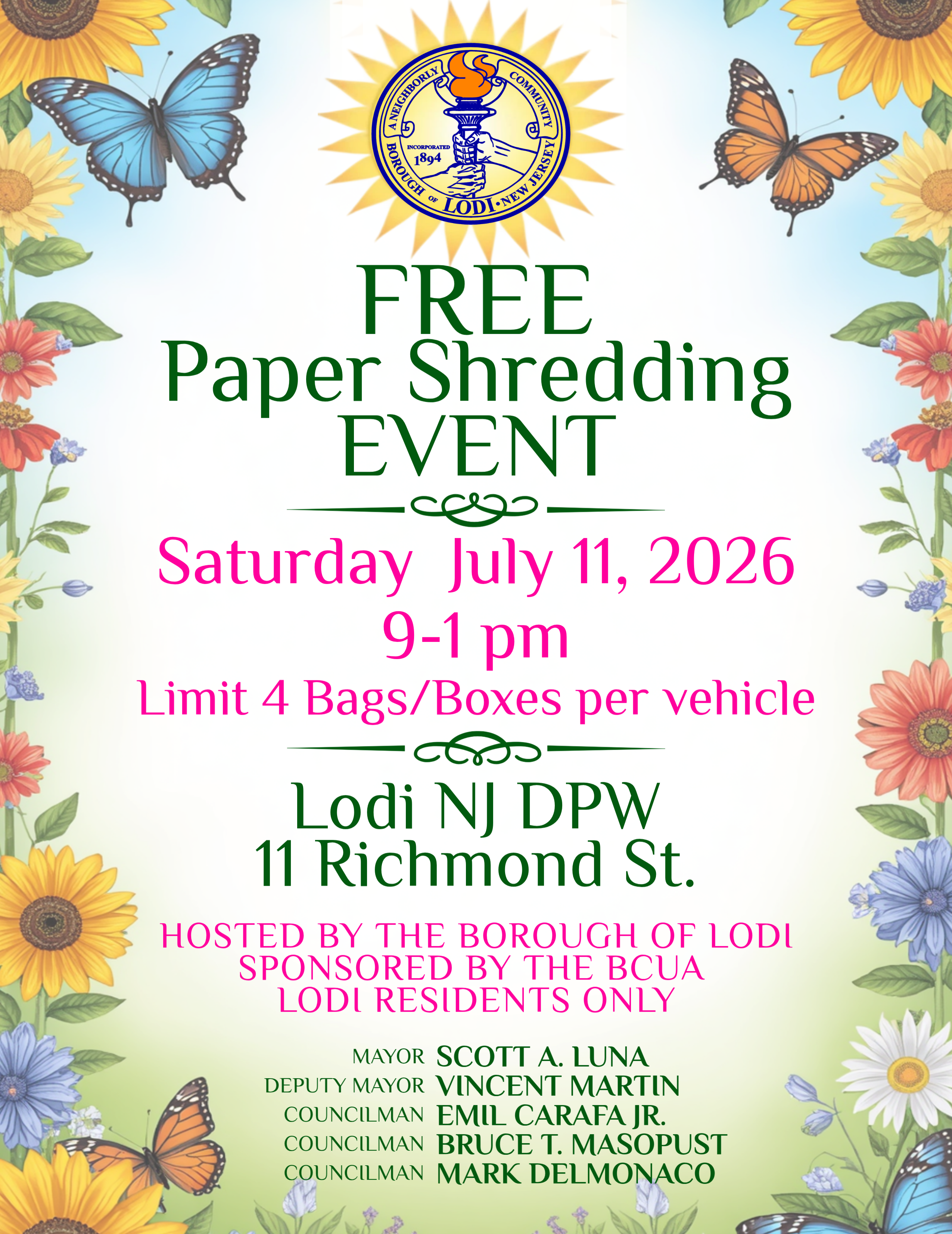 Free Paper Shredding Event
