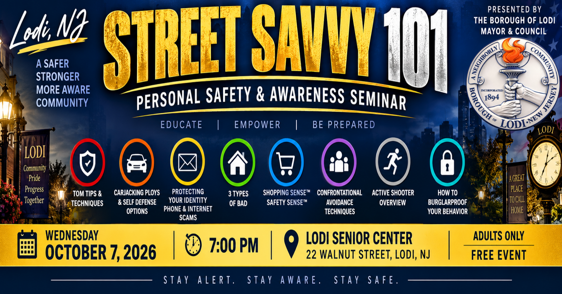 STREET SAVVY 101: Personal Safety & Awareness Seminar