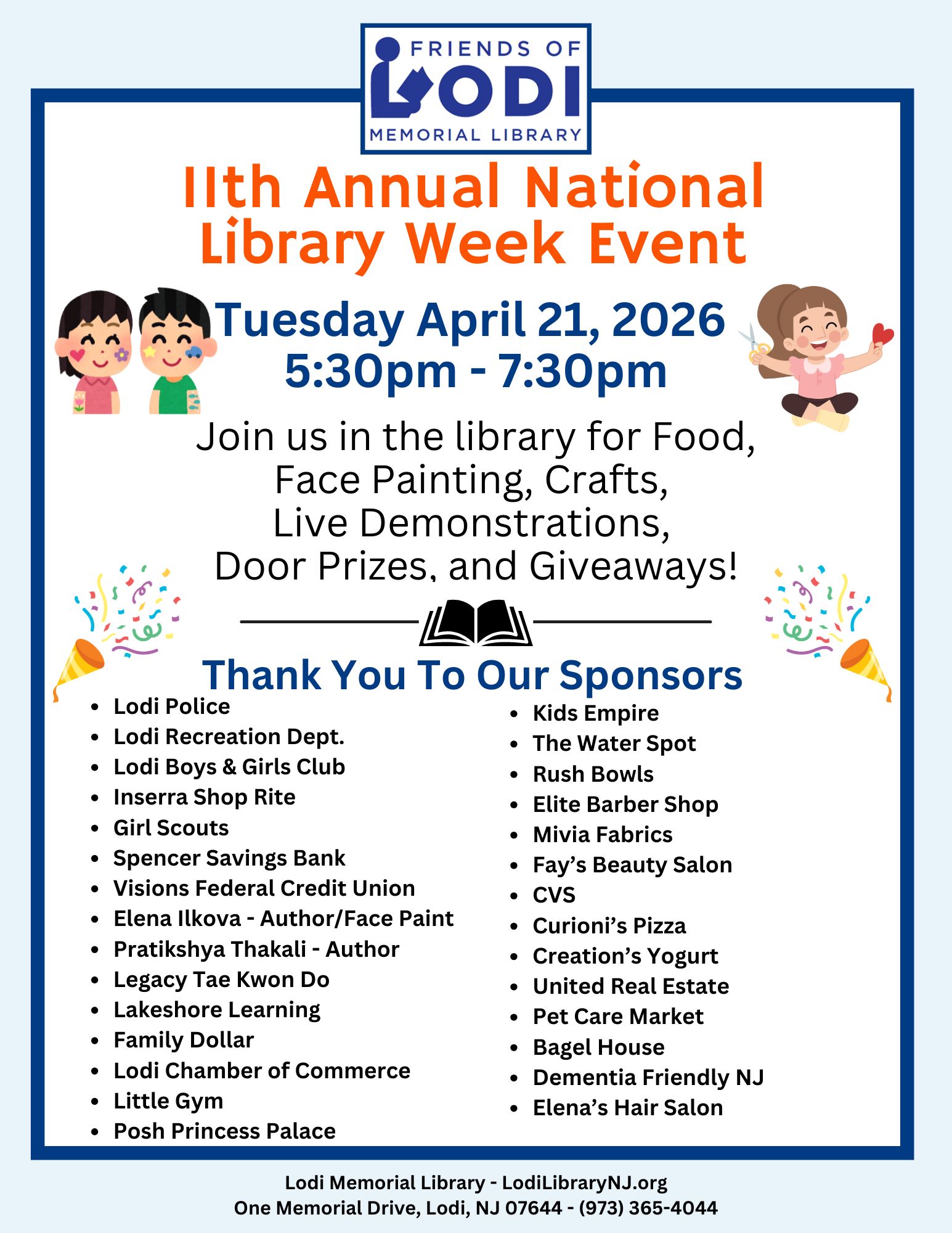 11th Annual National Library Week Event